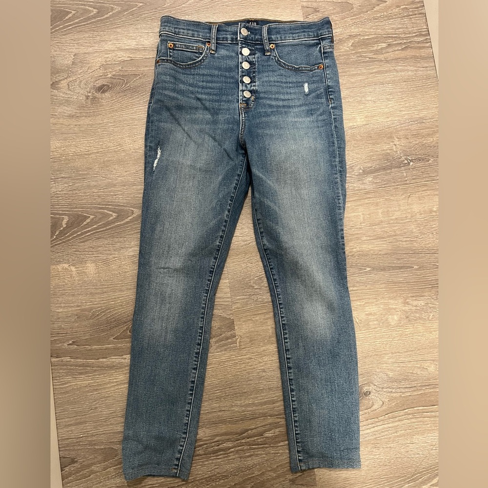 Gap Women’s Denim Jeans High Waisted Button Fly True Skinny
